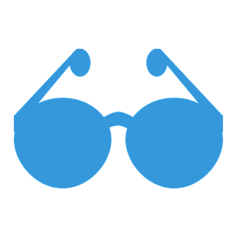 A Blue Glasses On A Black Background