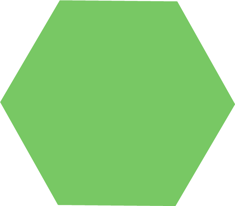 A Green Hexagon With Black Background