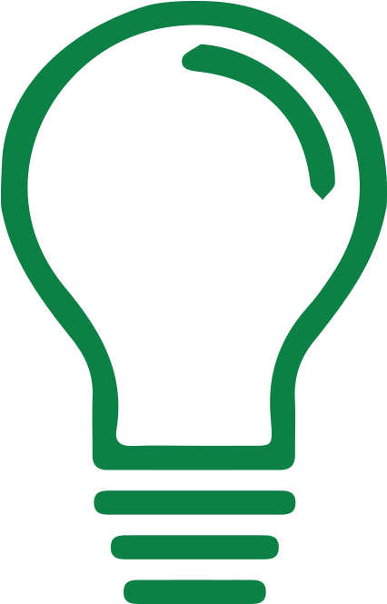 A Green Light Bulb With A Black Background