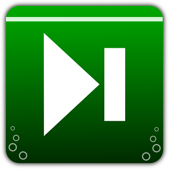 A Green Square With White Arrows