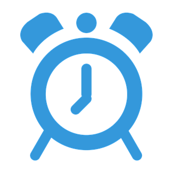 A Blue Clock With A Black Background