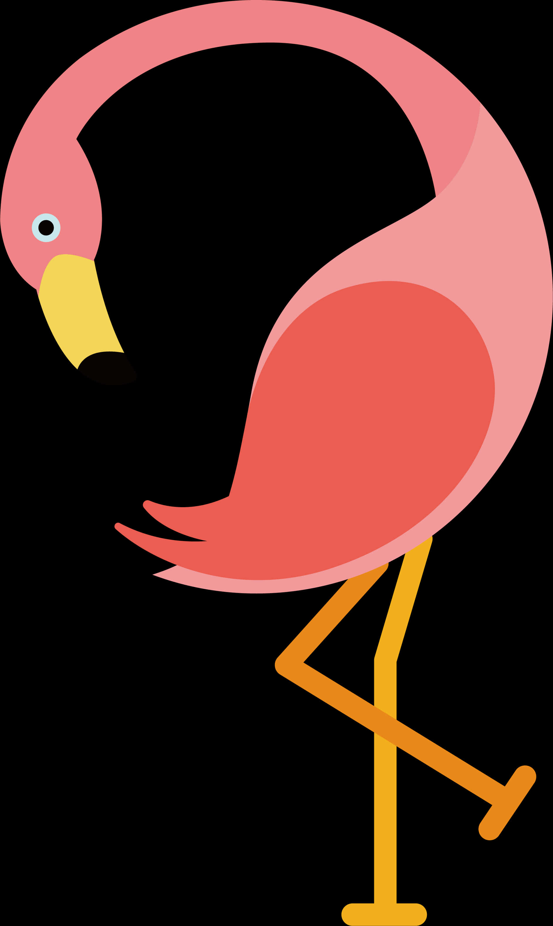 Pink And Red Flamingo Bird Icon