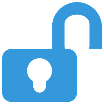 A Blue Lock With A Black Background