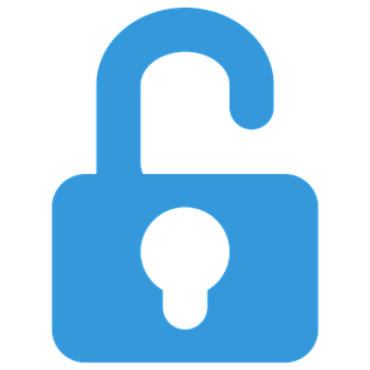 A Blue Lock With A Keyhole