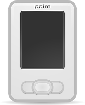 A White Electronic Device With A Black Screen