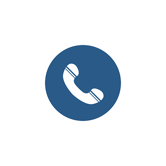 A Blue And White Phone Logo