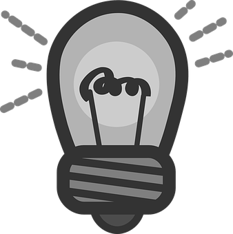 A Light Bulb With A Black Background