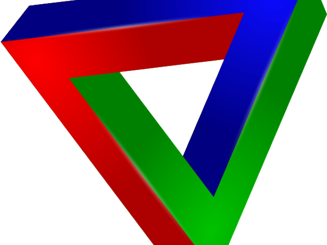 A Triangle Shaped Object With Different Colors