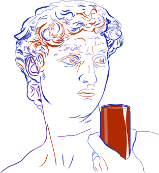 A Man Holding A Glass
