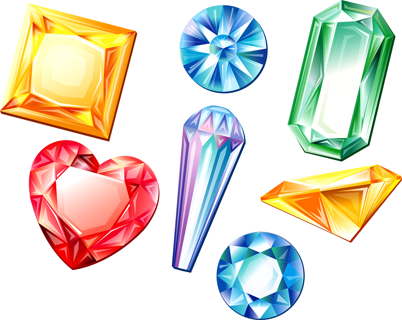 Illustration Colorful Crystal Transprent Png Free Download - Diamond Free Vector, Transparent Png