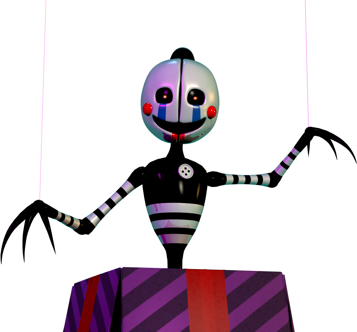 A Toy Puppet With A Box
