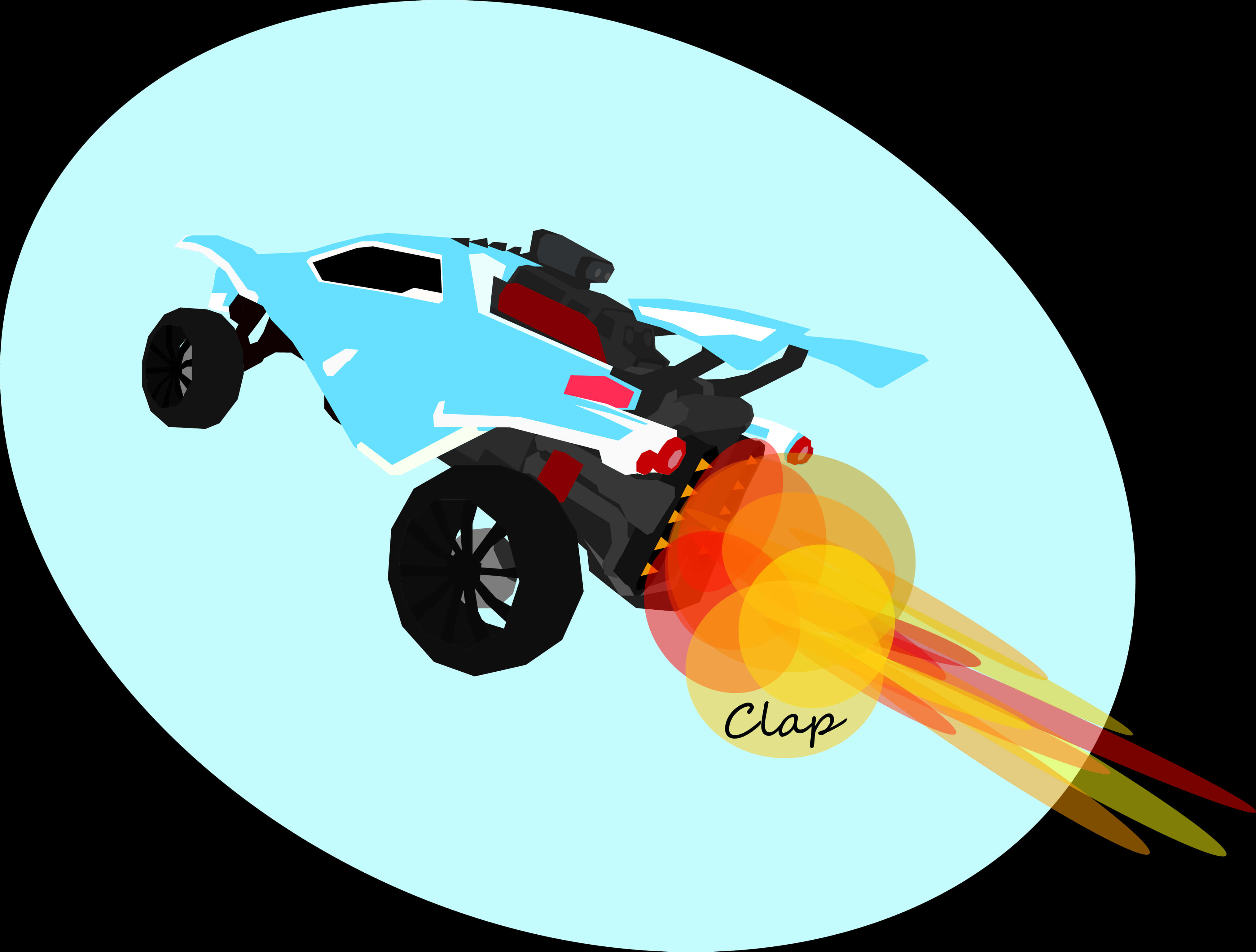 A Cartoon Of A Car With Flames Coming Out Of It