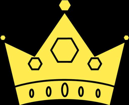 A Yellow Crown With Black Background
