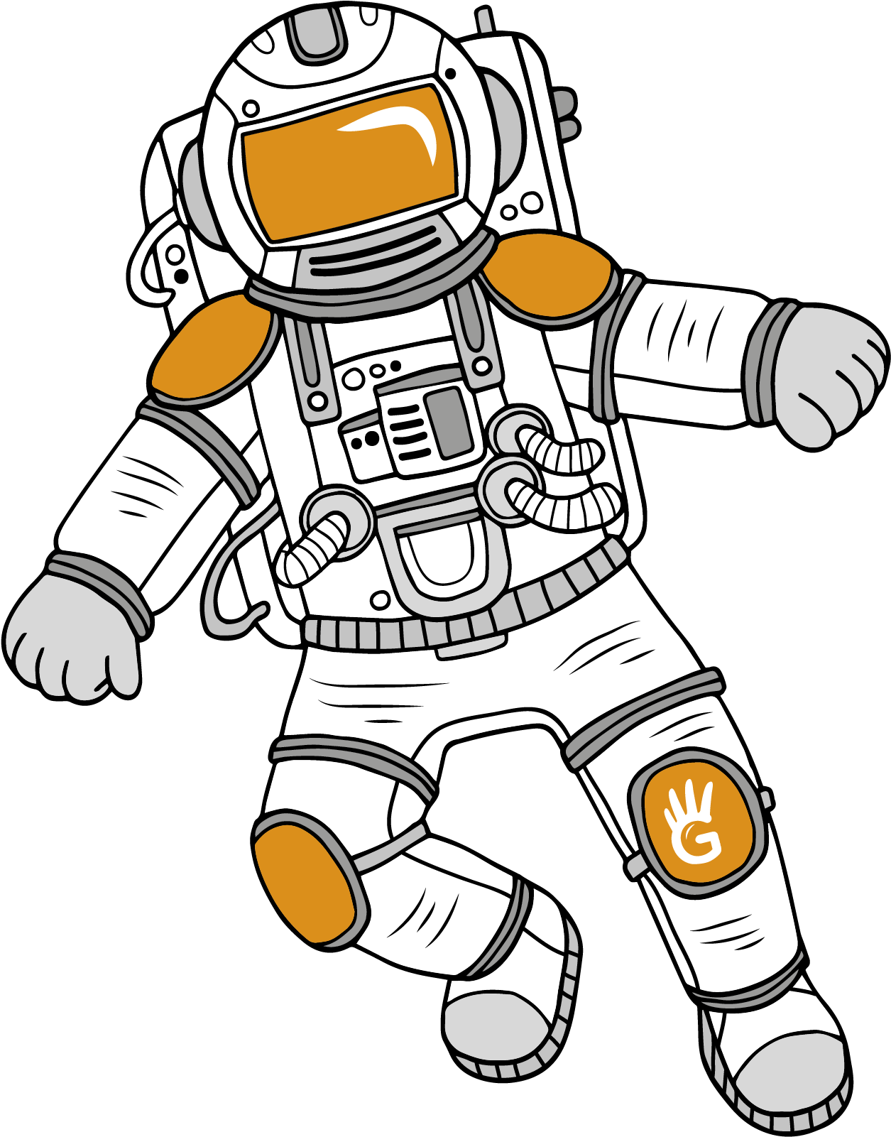 A Cartoon Of An Astronaut