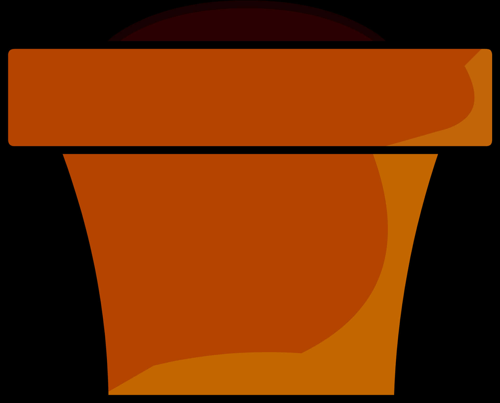 A Brown And Black Pot