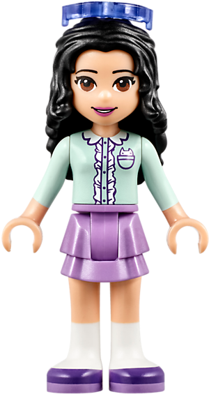 A Toy Girl With Long Hair And Purple Skirt