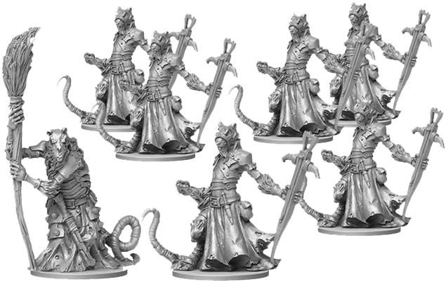 A Group Of Silver Statues