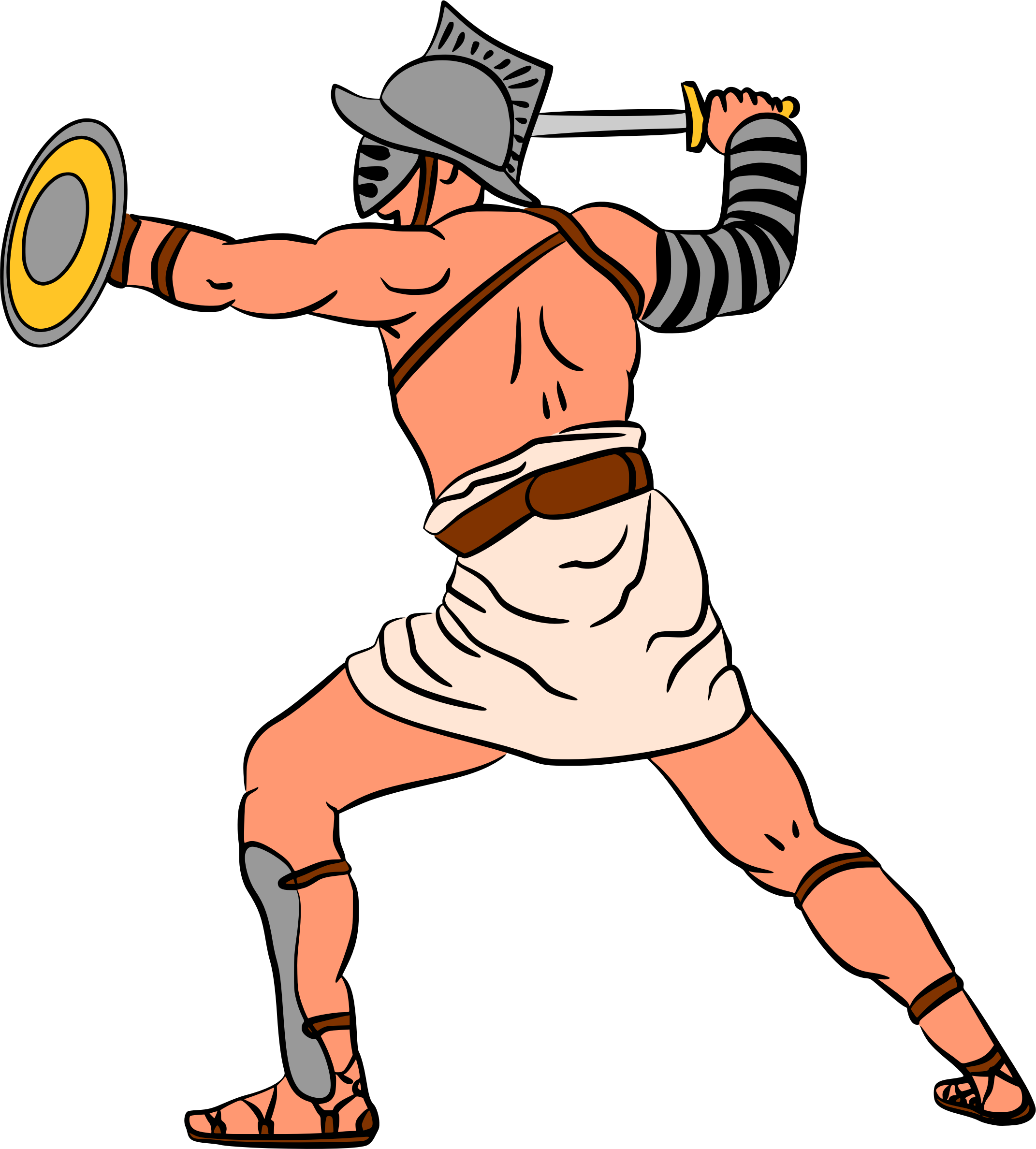Image Royalty Free Library Ancient Gladiator Cartoon - Roman Gladiators Clip Art, Hd Png Download