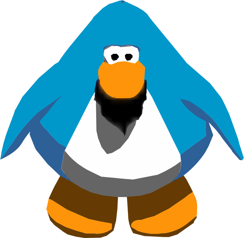 A Cartoon Penguin With A Black Mustache