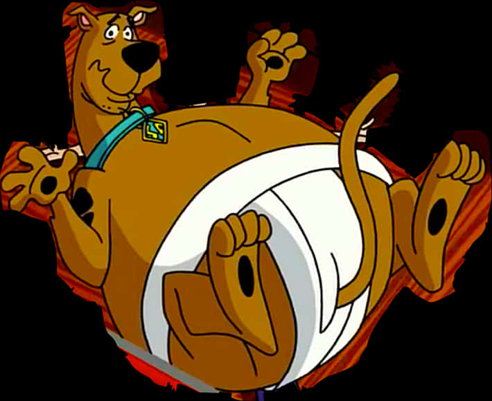 Cartoon Dog In A Diaper