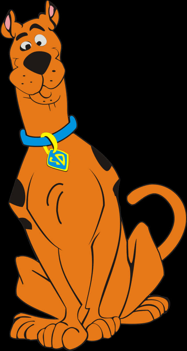 A Cartoon Cat With A Blue Collar