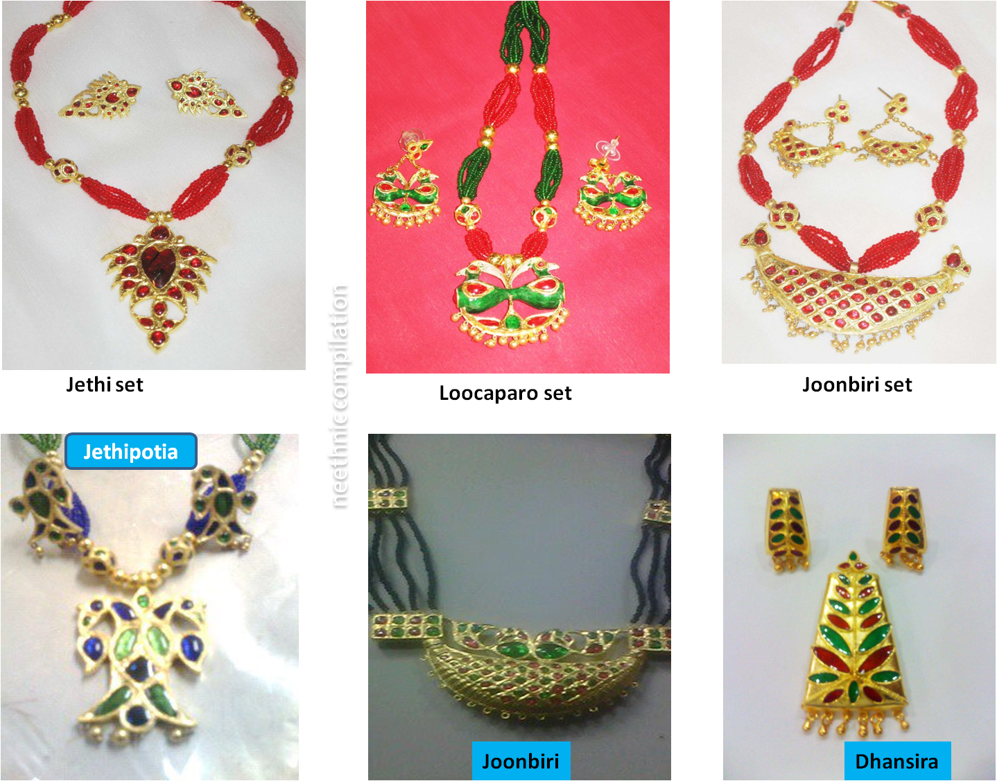 A Collage Of Jewelry