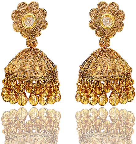 A Pair Of Gold Earrings