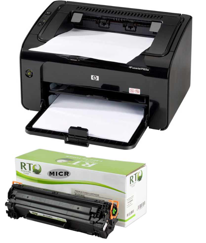 A Black Printer With A White Paper In It