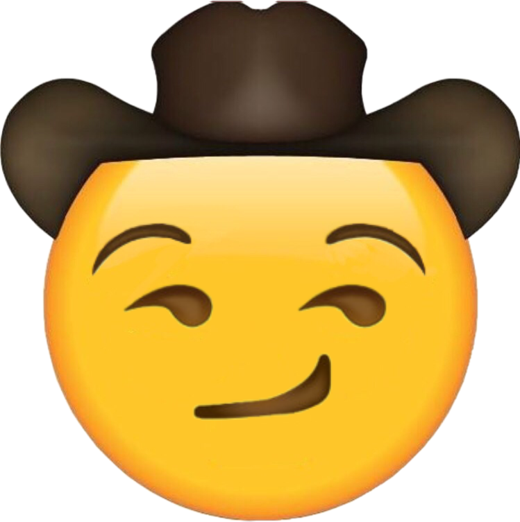 #improved Winky#freetoedit - Sad Cowboy Hat Emoji, Hd Png Download
