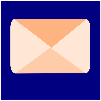 A White Envelope On A Blue Background