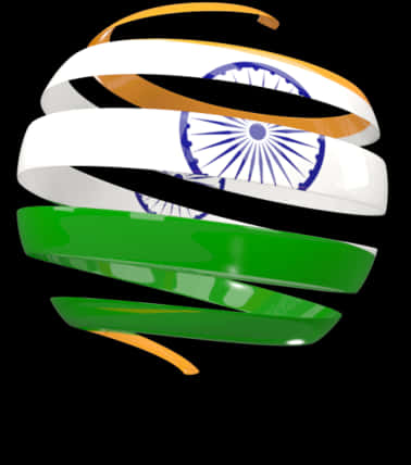A Green Orange And White Striped Ball With A White Circle In The Middle