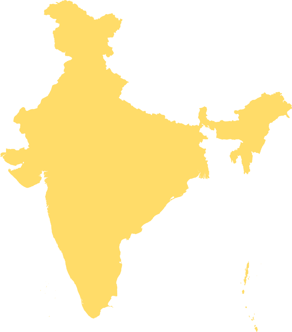 A Yellow Map Of India