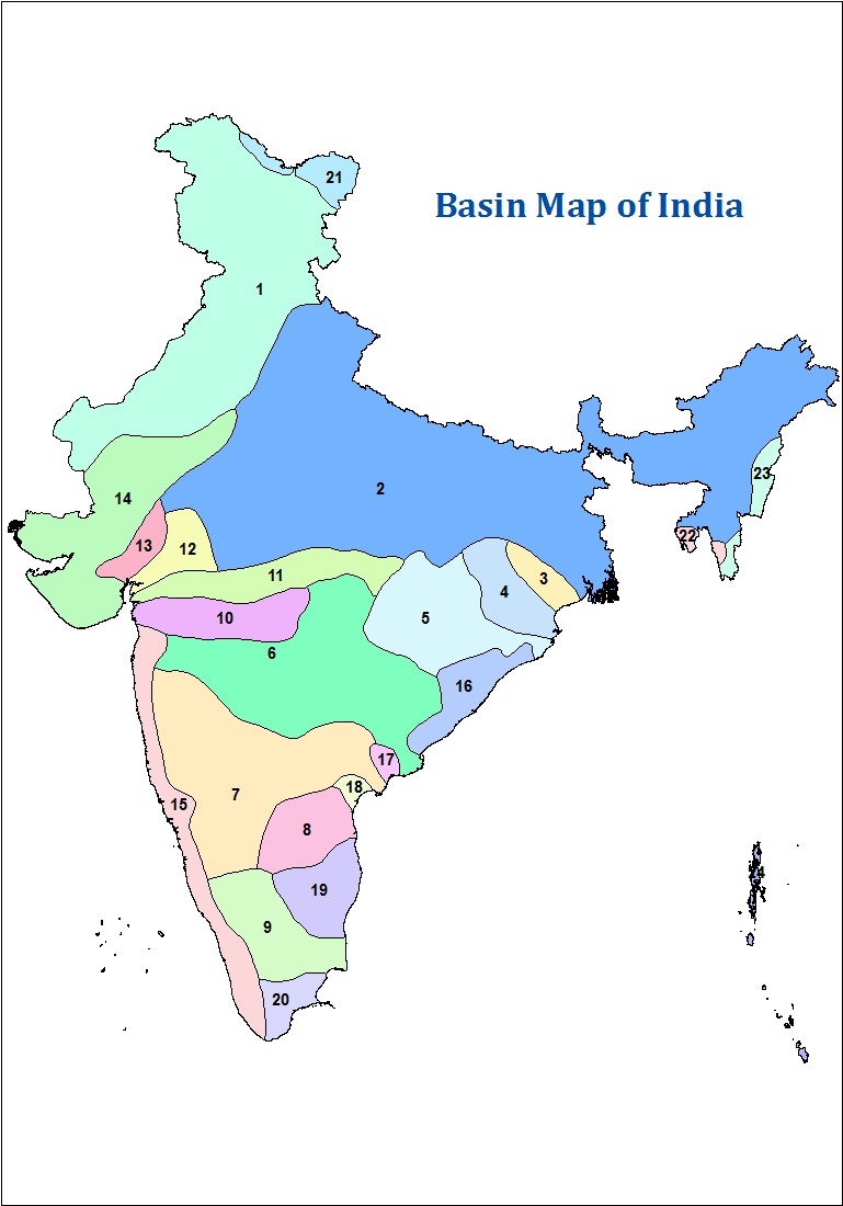 A Map Of India With Different Colored Areas