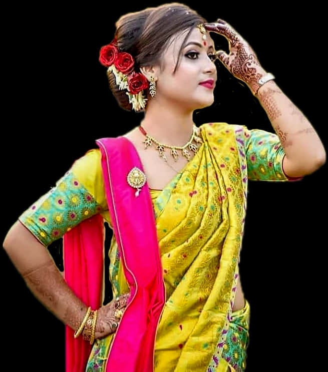 A Woman In A Sari