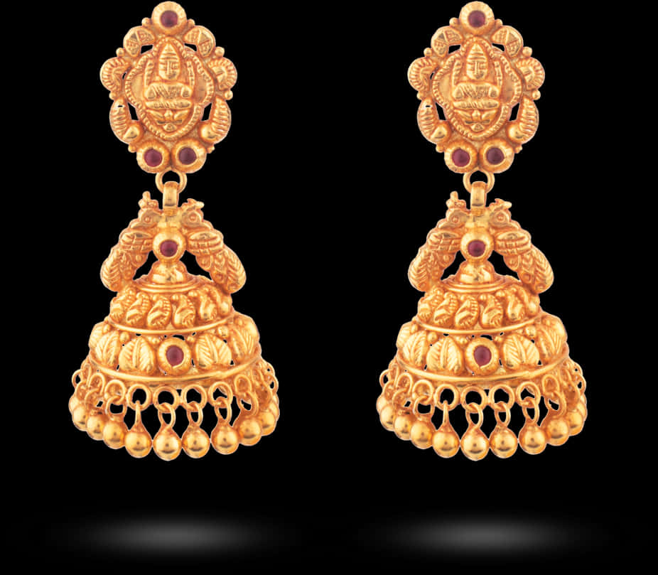 A Pair Of Gold Earrings