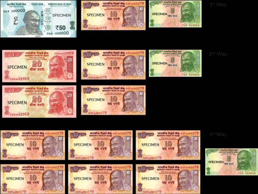 A Collection Of Currency Notes