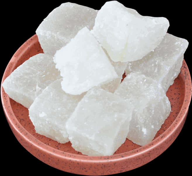 A Bowl Of White Sugar Cubes