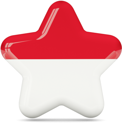 A Star Shaped Flag With Red And White Stripes