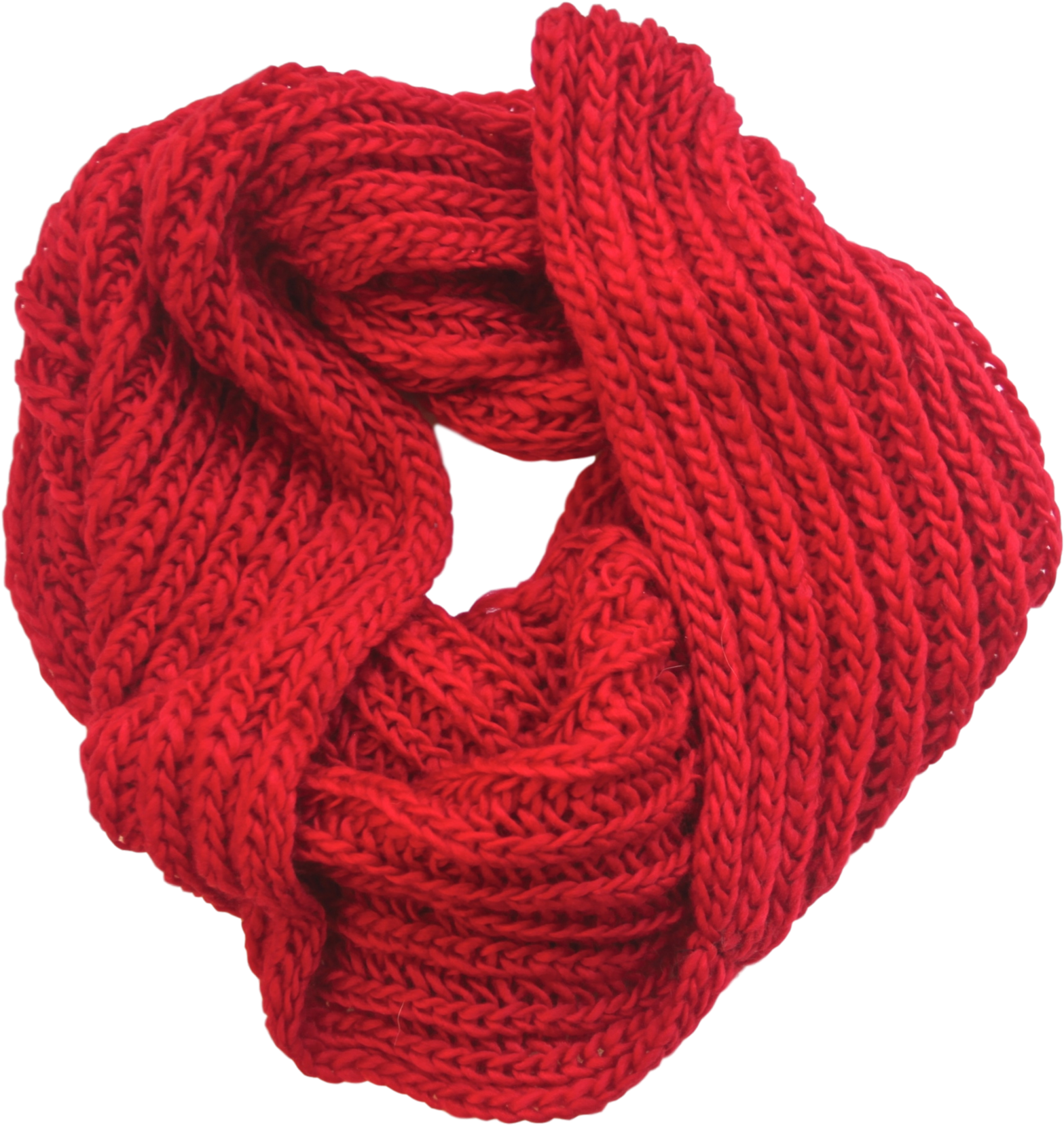 Infinity Knit Red Scarf