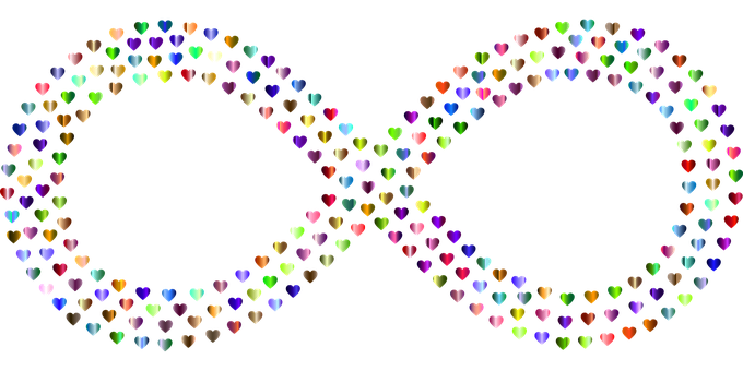 A Rainbow Colored Heart Shaped Symbol