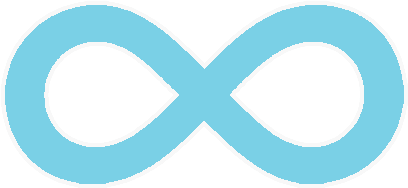 A Blue And Grey Infinity Symbol