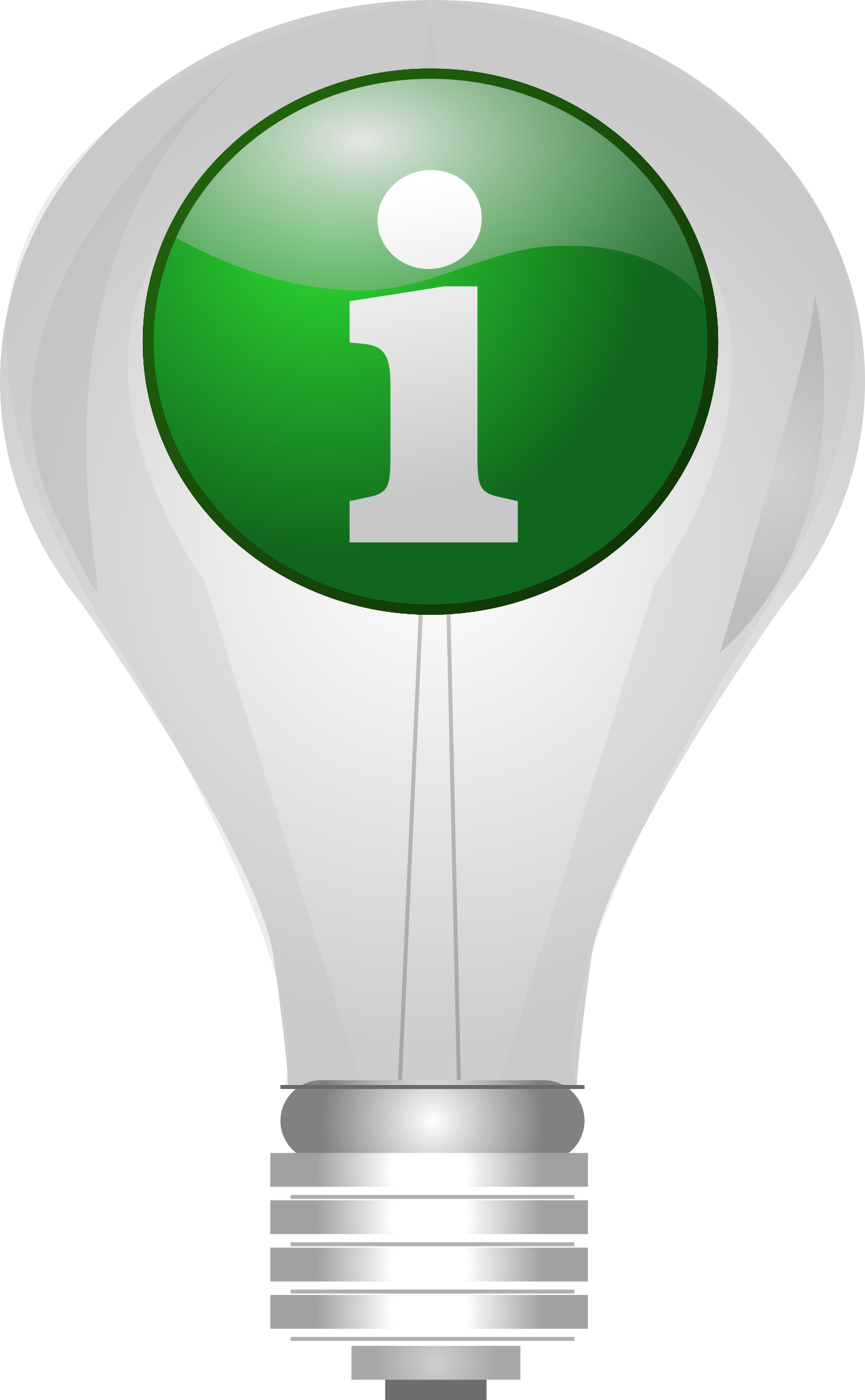 A Light Bulb With A Green Circle And A Number On It