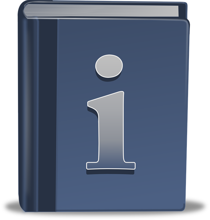 A Blue Book With A White And Grey Number