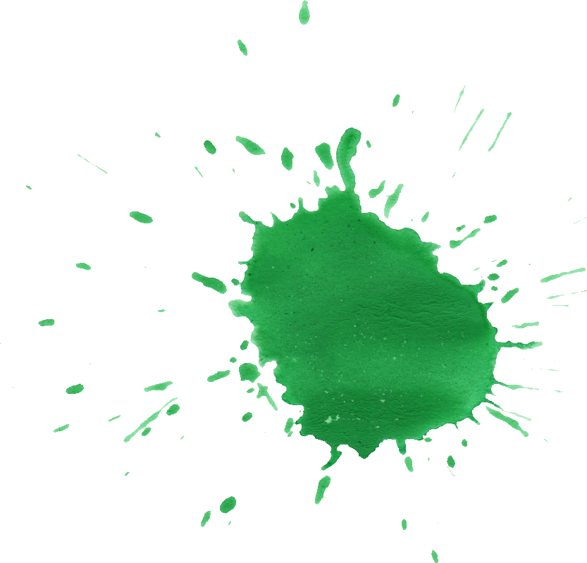 Green Paint Splatter On A Black Background