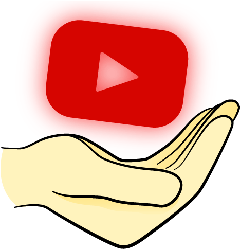 A Hand Holding A Red Play Button