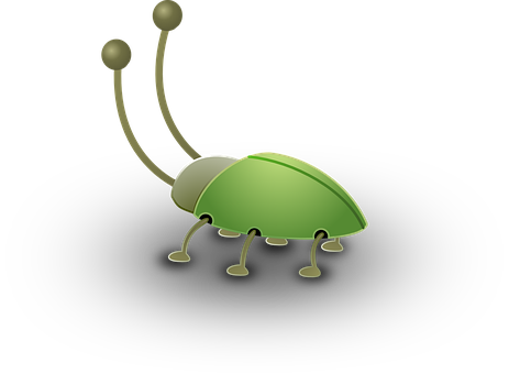 A Green Bug With Long Legs And Two Legs