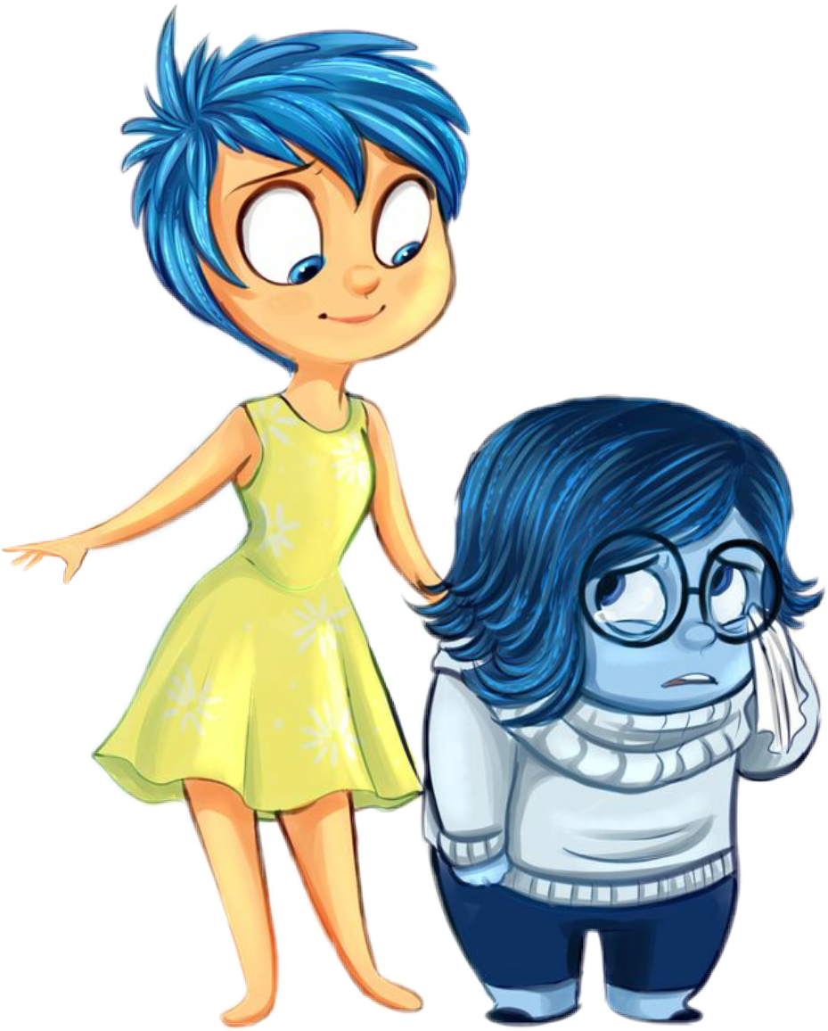 Inside Out Joy And Sadness Hug, Hd Png Download