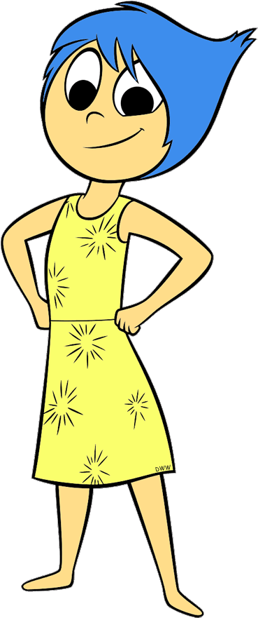 A Cartoon Of A Woman In A Yellow Dress