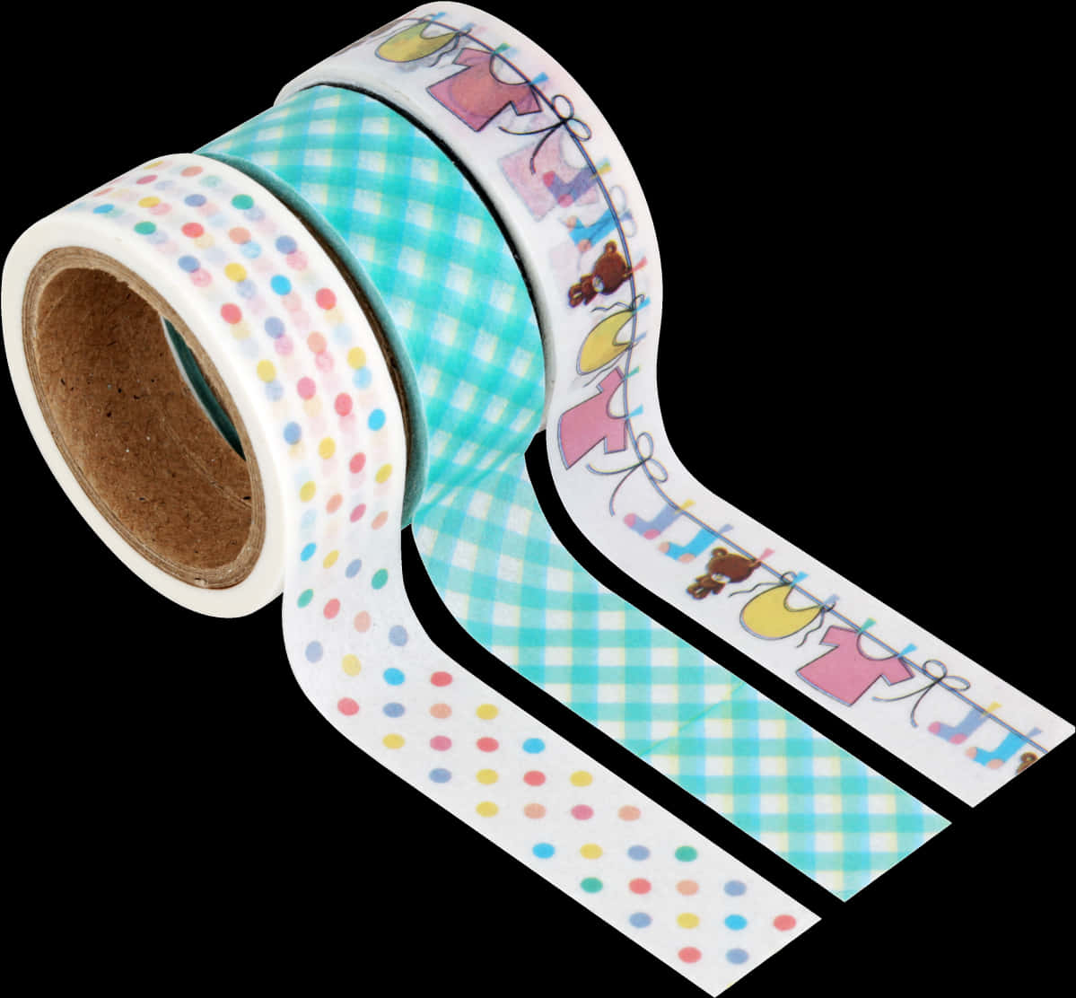 A Roll Of Tape With Different Designs