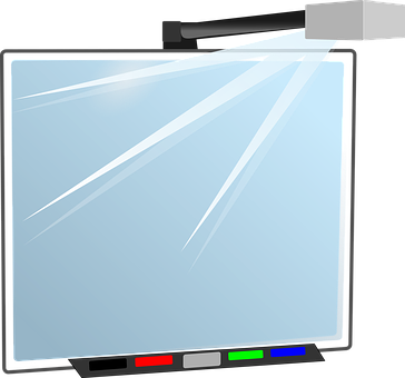A Screen With A Projector